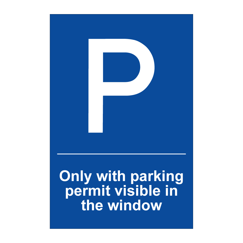 Only with parking permit visible in the window