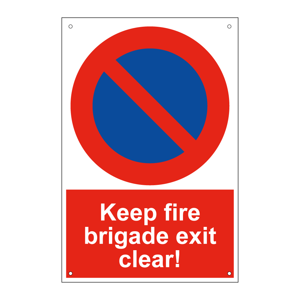 Keep fire brigade exit clear!