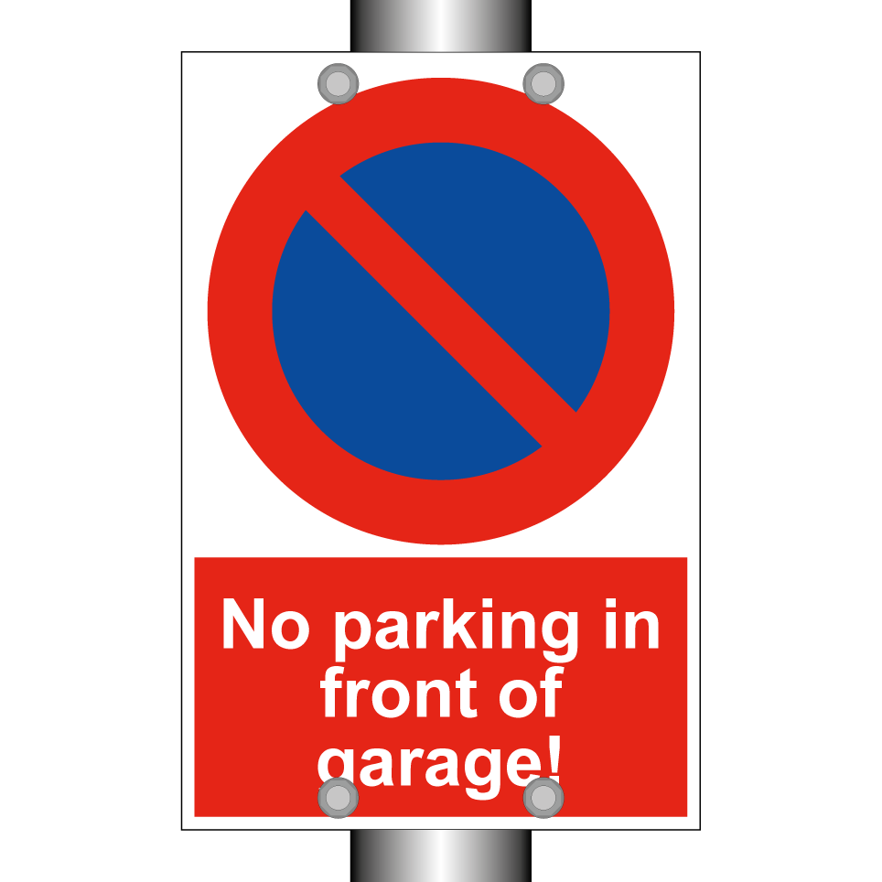 No parking in front of garage!