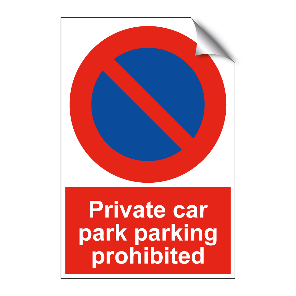 Private car park parking prohibited