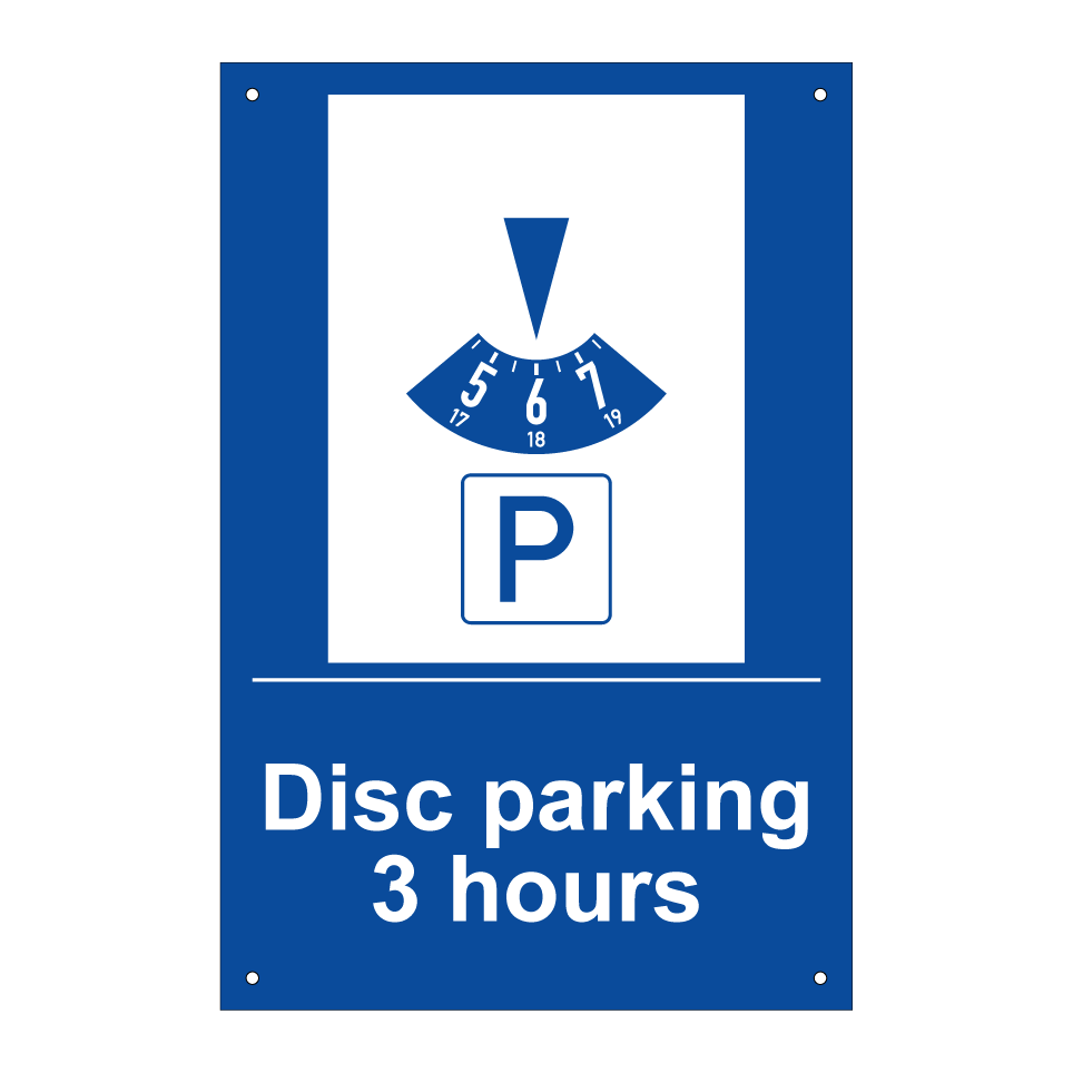 Disc parking 3 hours