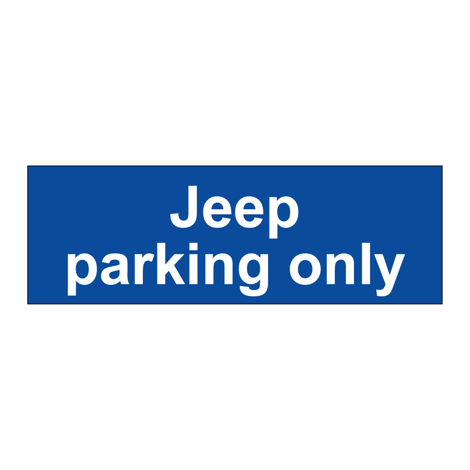 Jeep parking only
