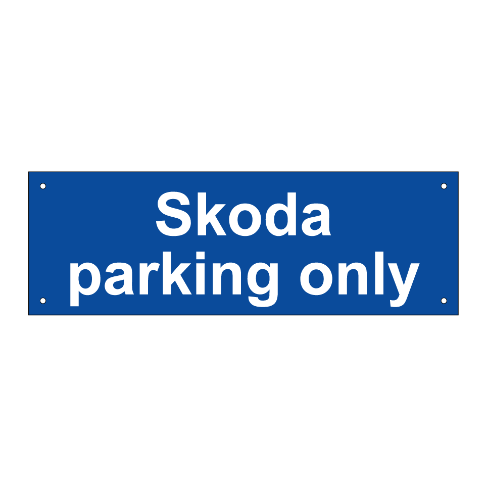 Skoda parking only