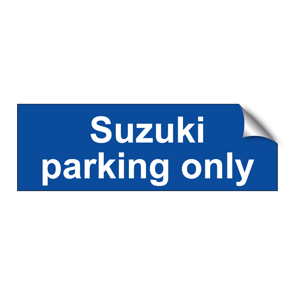 Suzuki parking only
