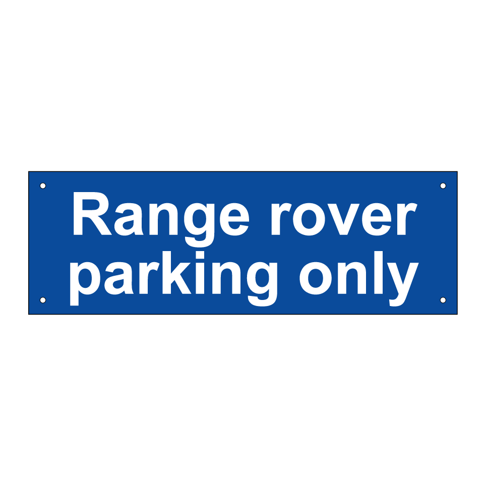 Range rover parking only