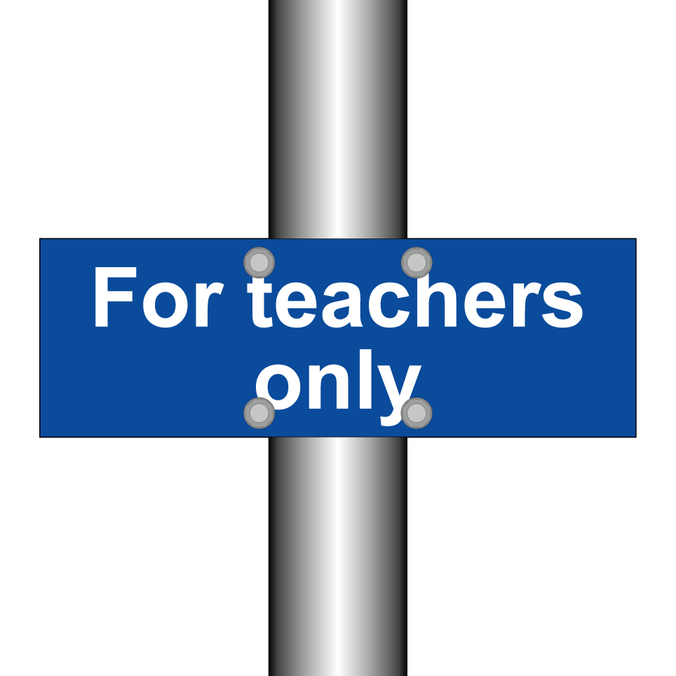 For teachers only