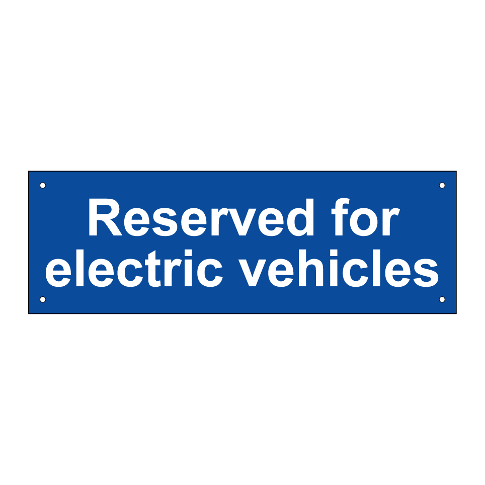 Reserved for electric vehicles