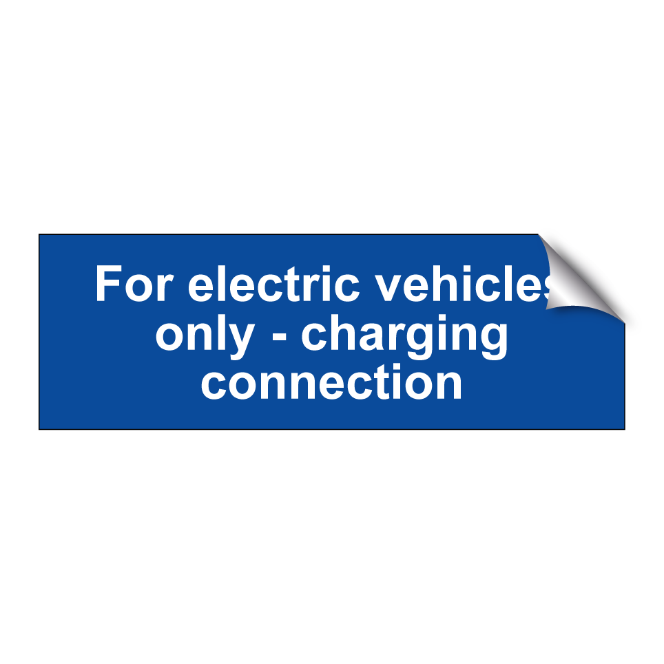 For electric vehicles only - charging connection