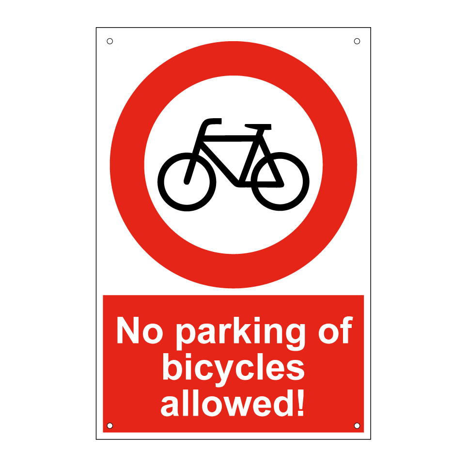 No parking of bicycles allowed!