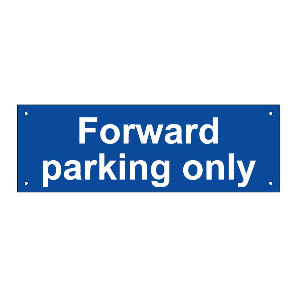 Forward parking only