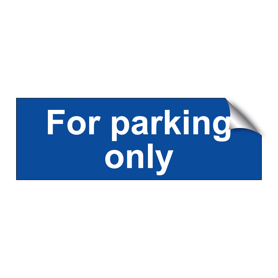 For parking only