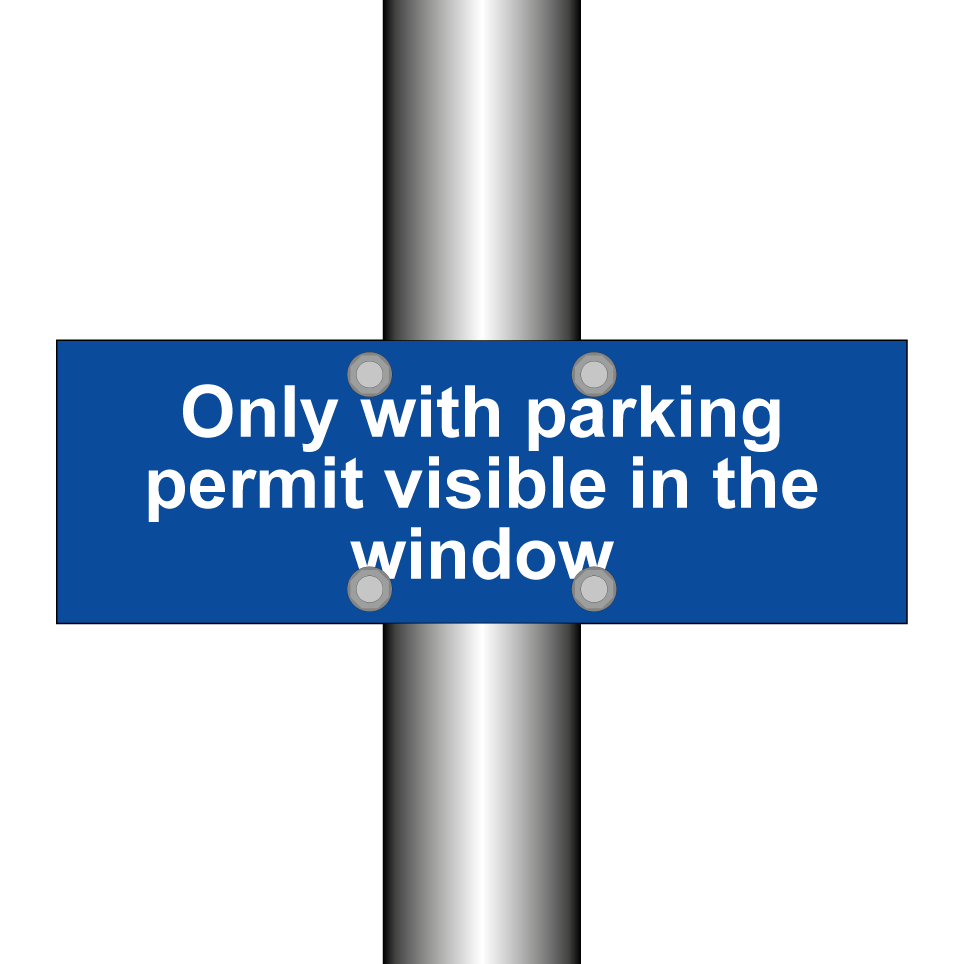 Only with parking permit visible in the window