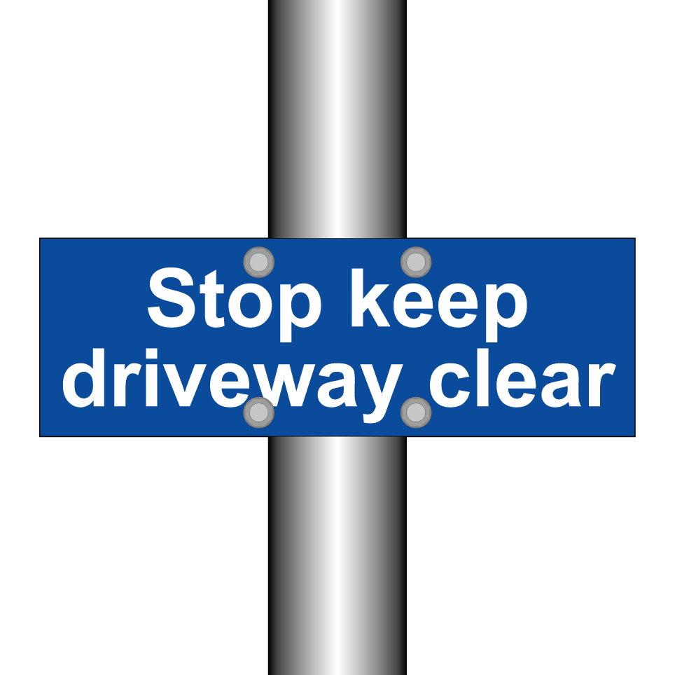 Stop keep driveway clear