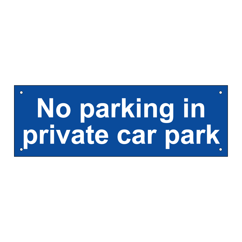 No parking in private car park