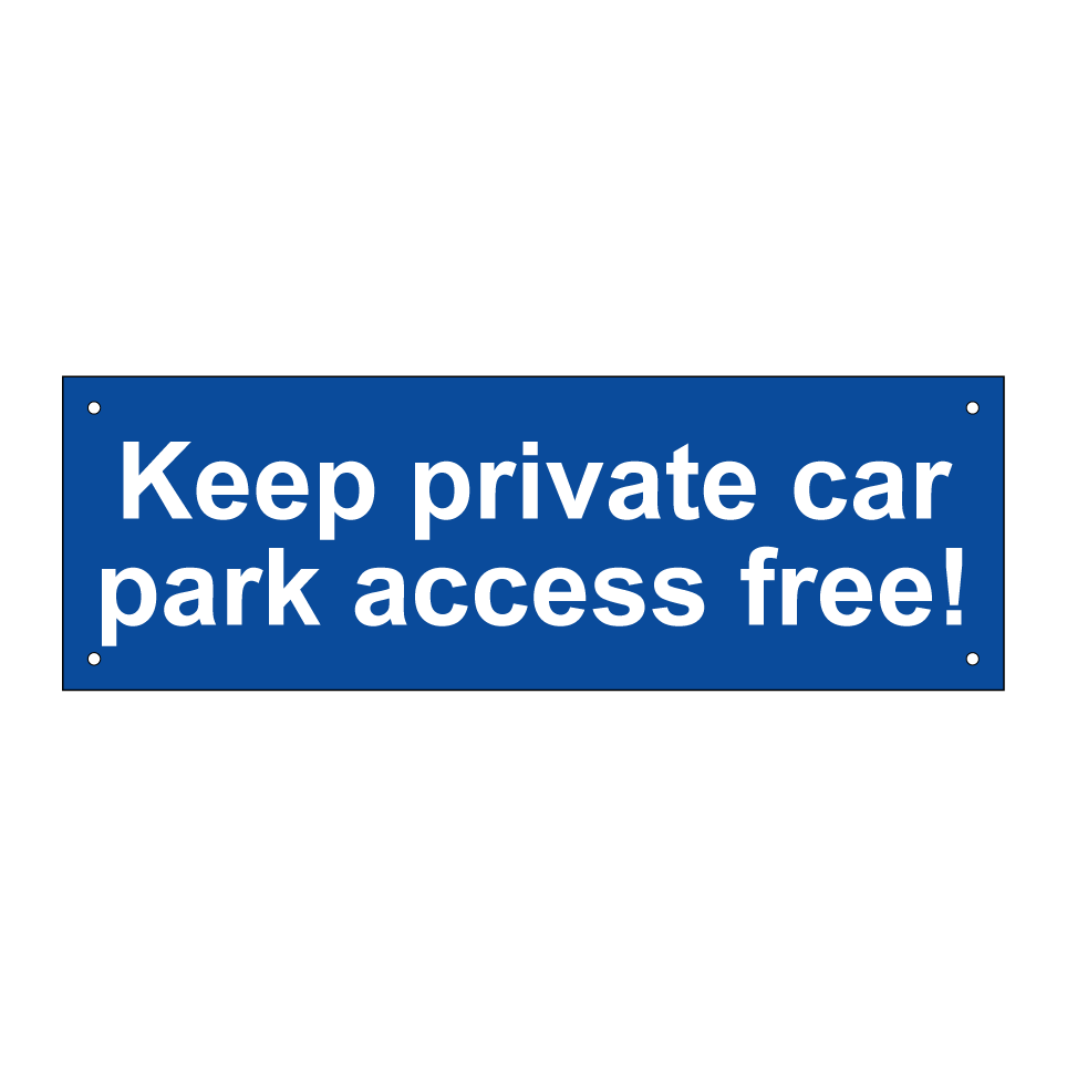 Keep private car park access free!