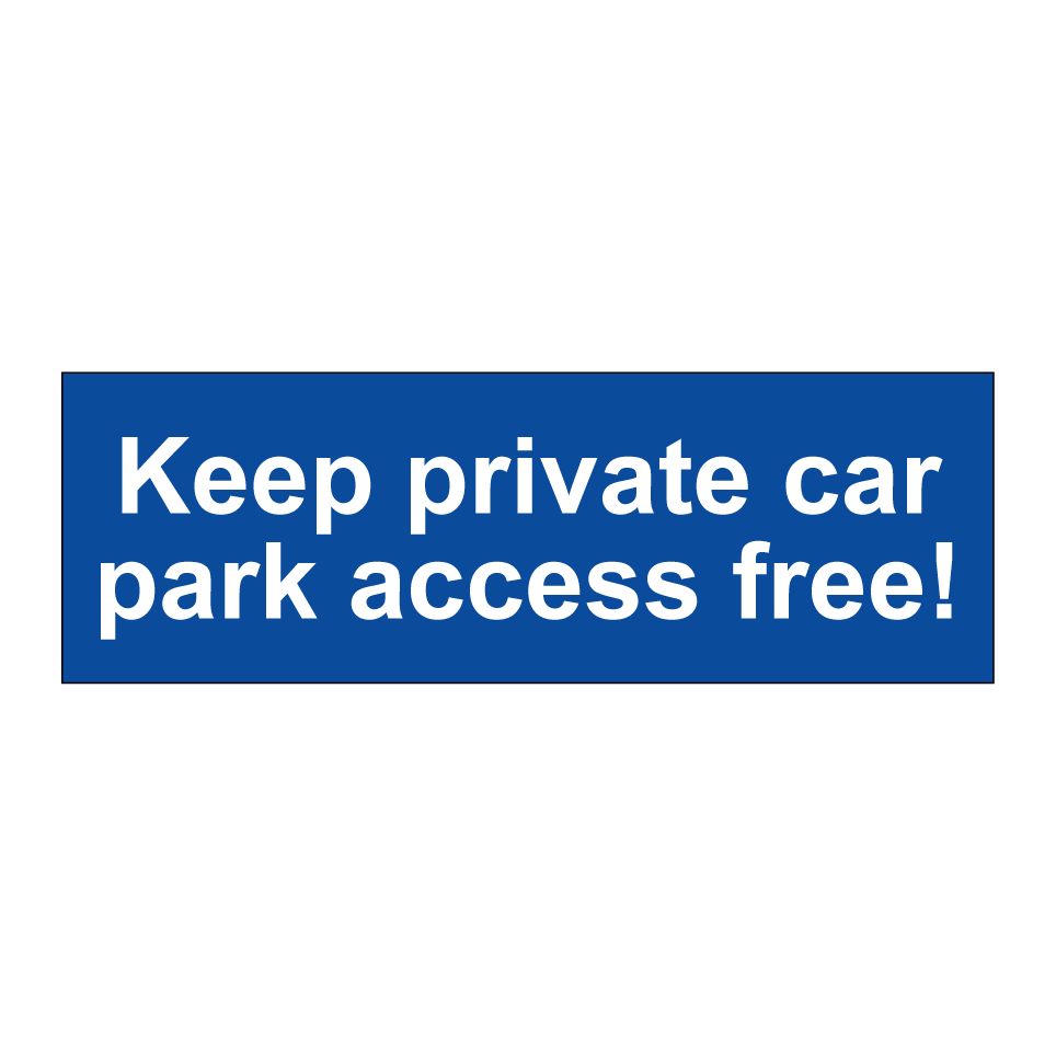 Keep private car park access free!