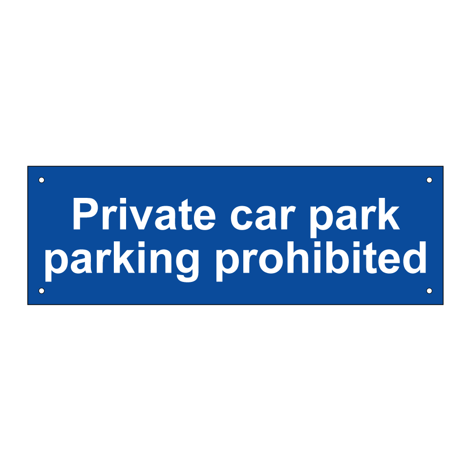 Private car park parking prohibited