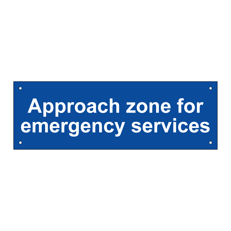 Approach zone for emergency services