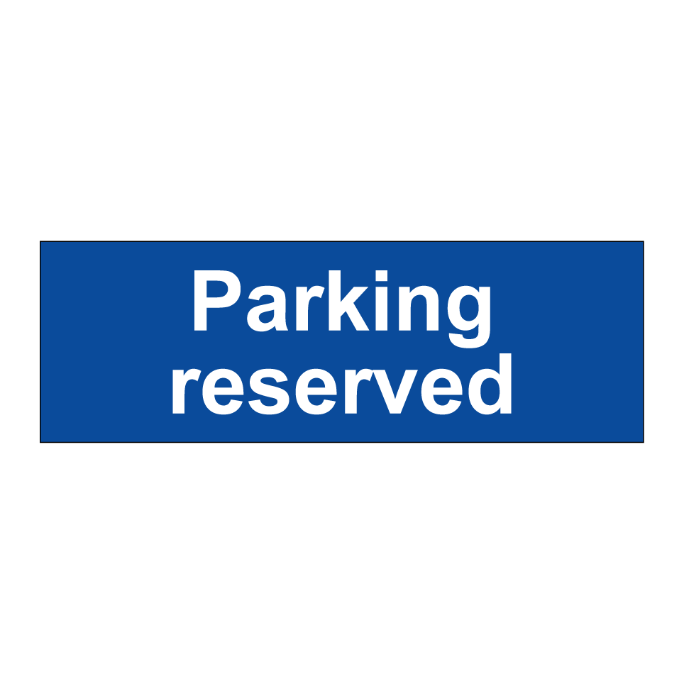Parking reserved