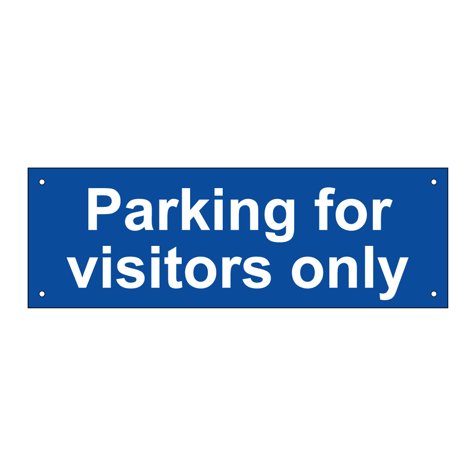 Parking for visitors only