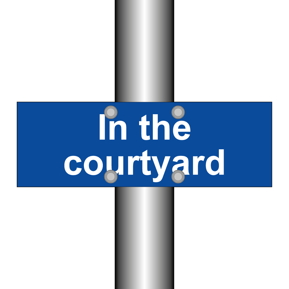 In the courtyard