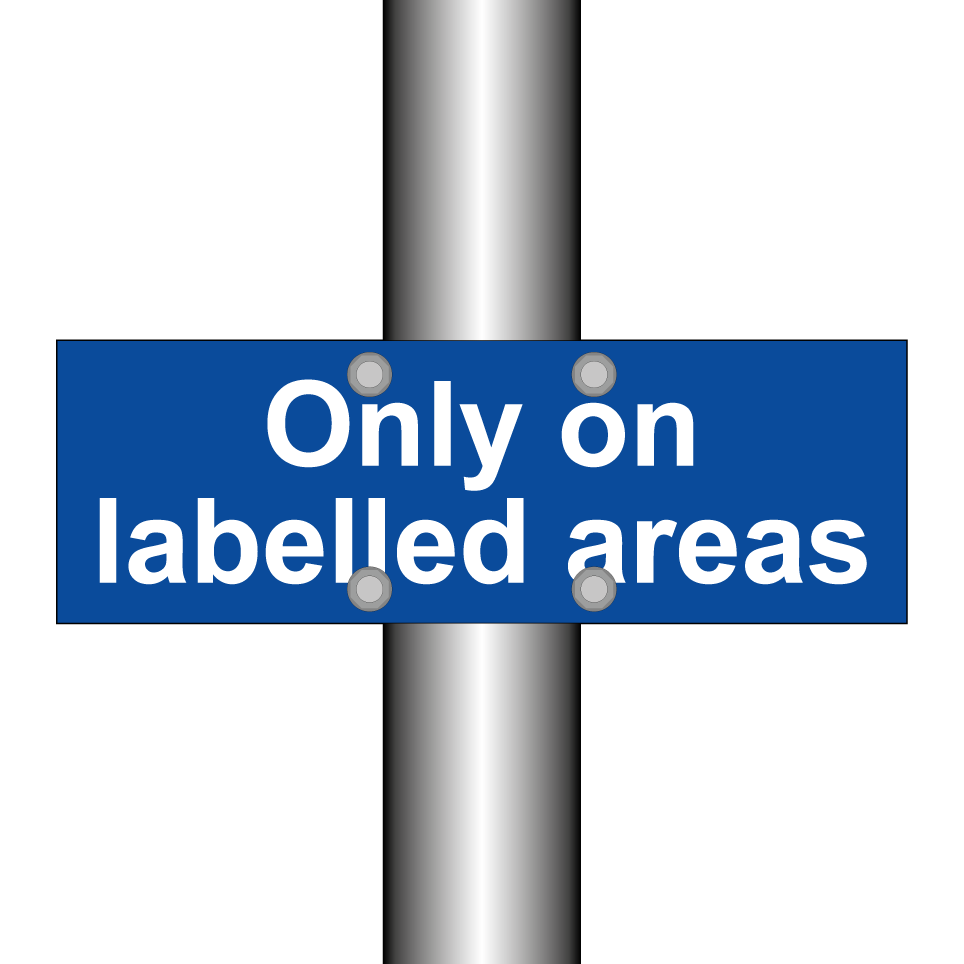 Only on labelled areas