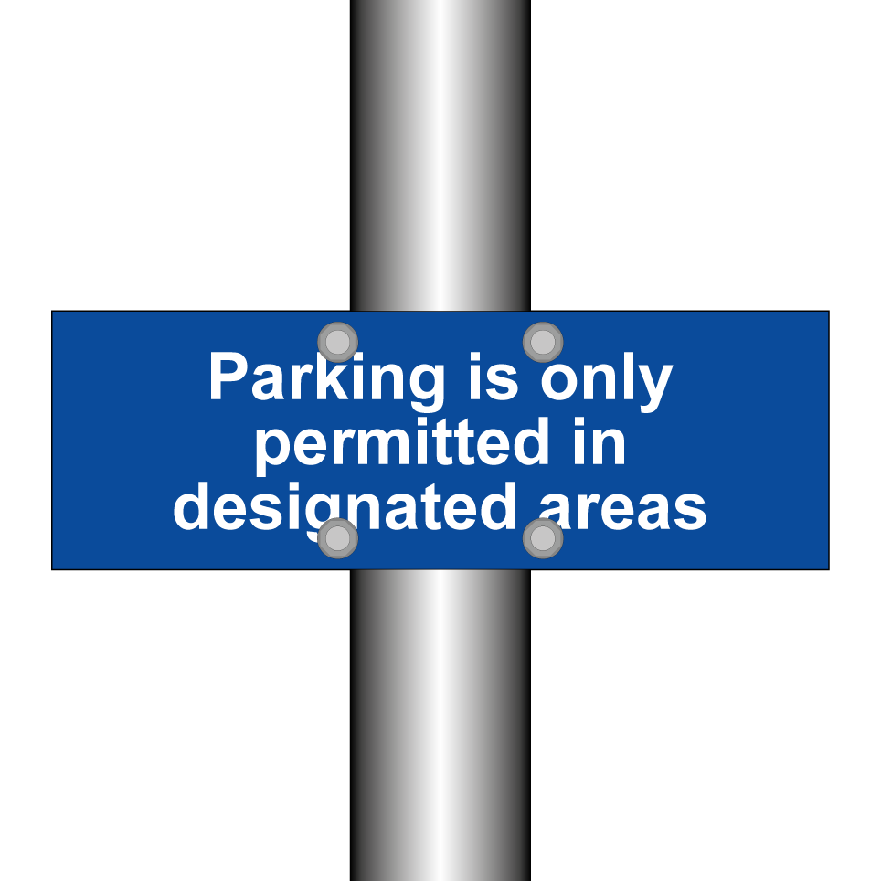 Parking is only permitted in designated areas
