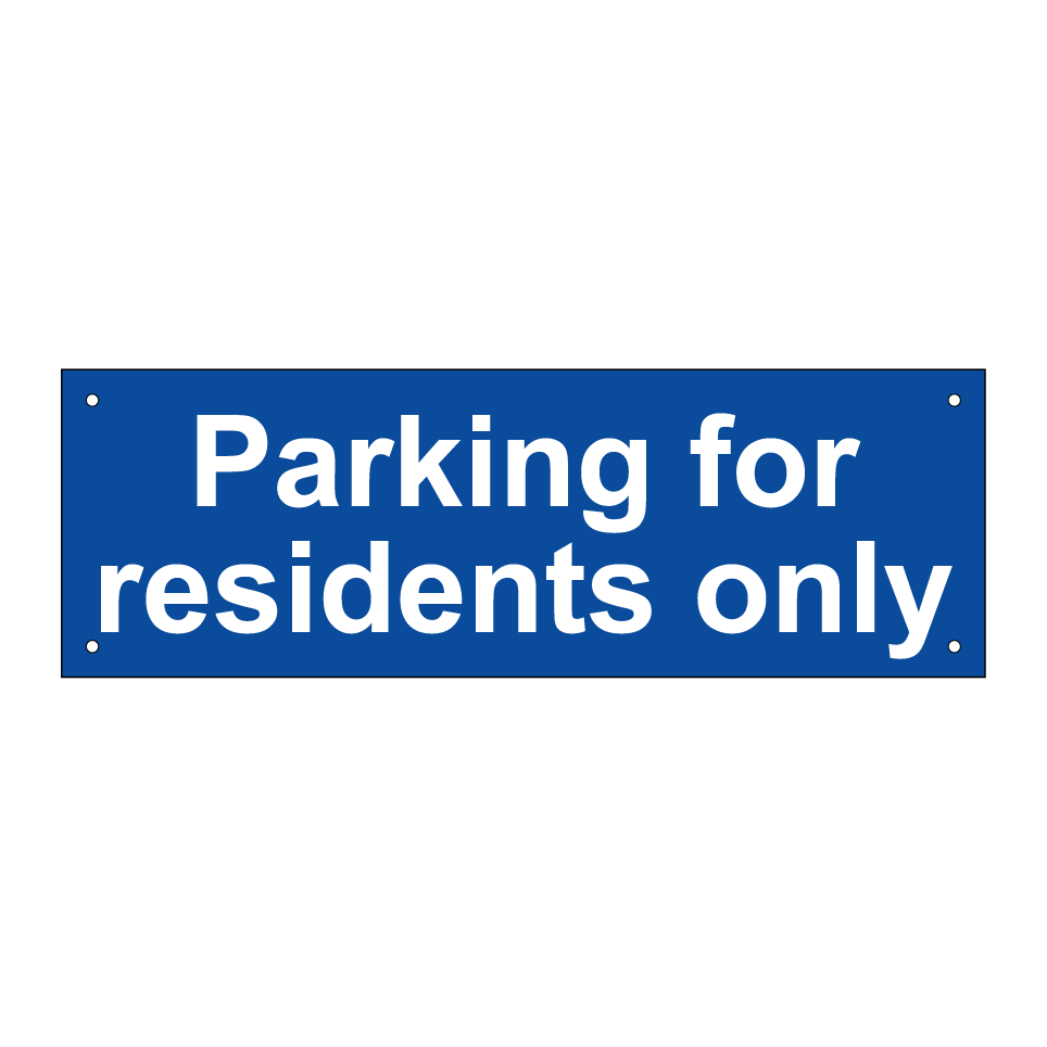 Parking for residents only