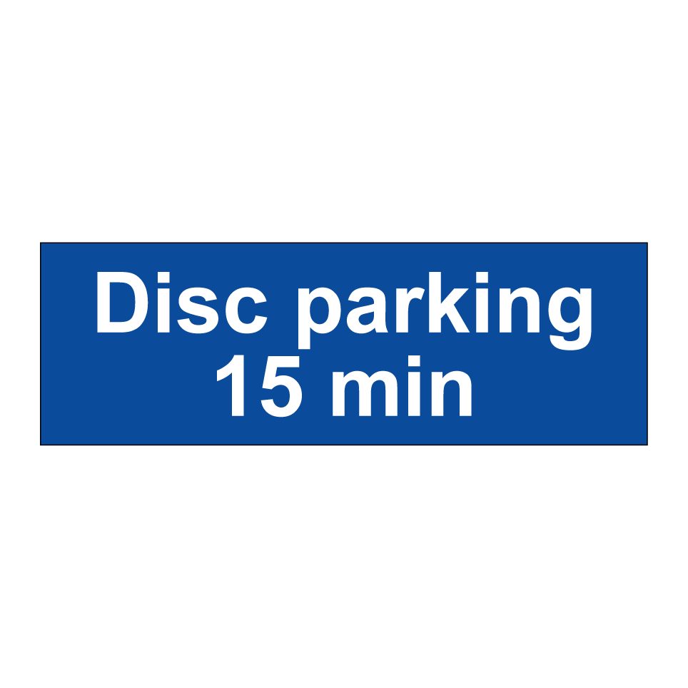Disc parking 15 min