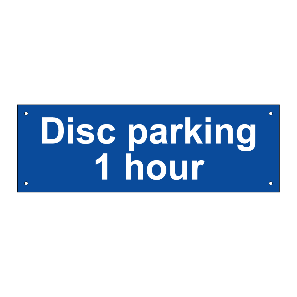 Disc parking 1 hour