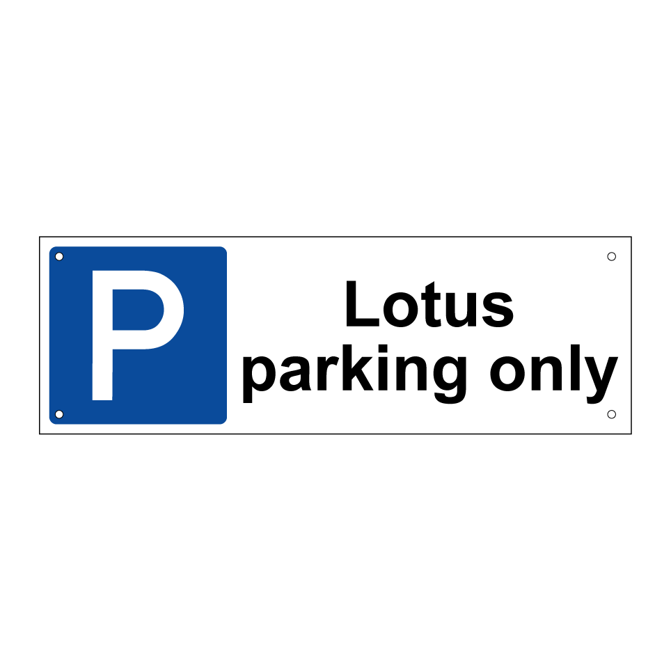 Lotus parking only