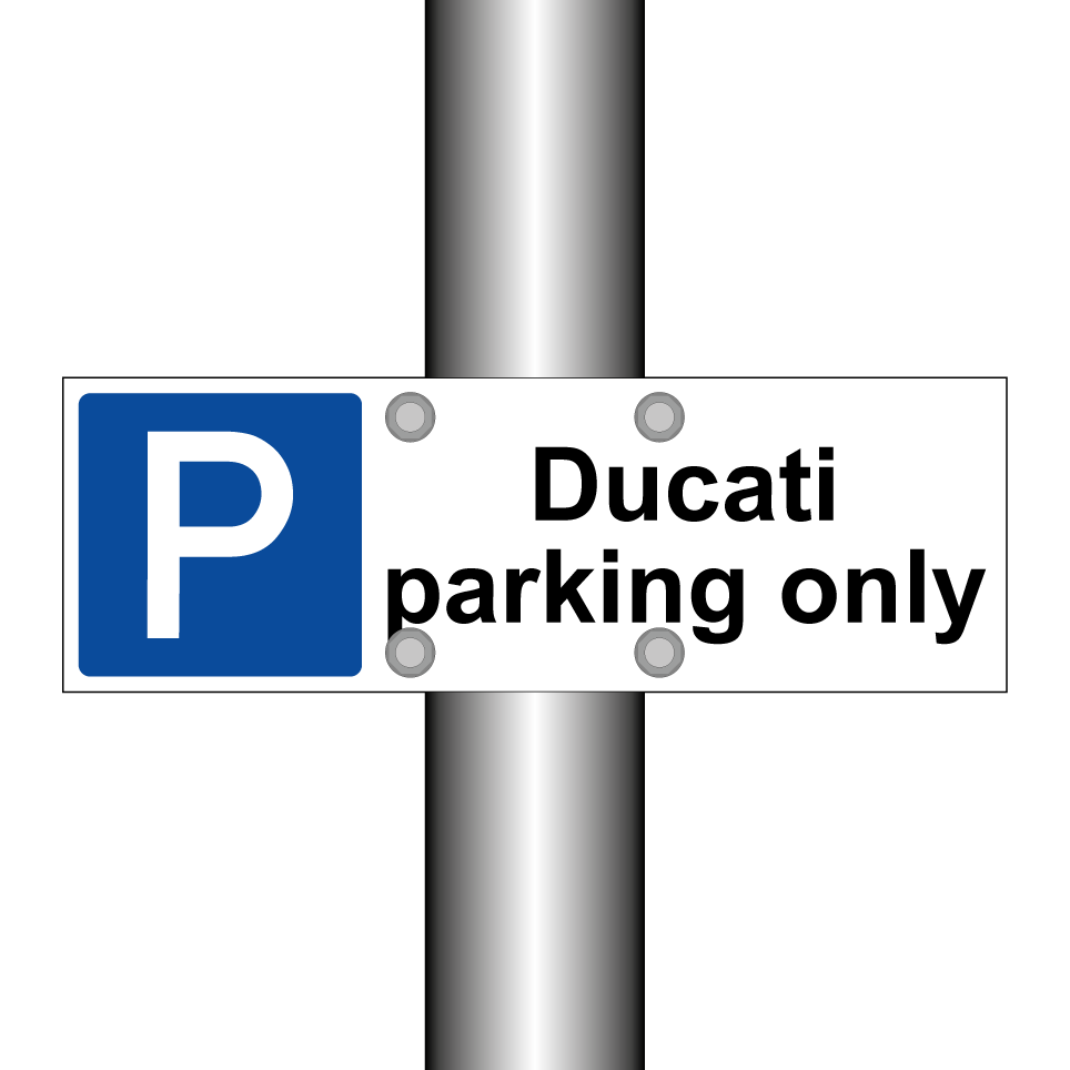 Ducati parking only