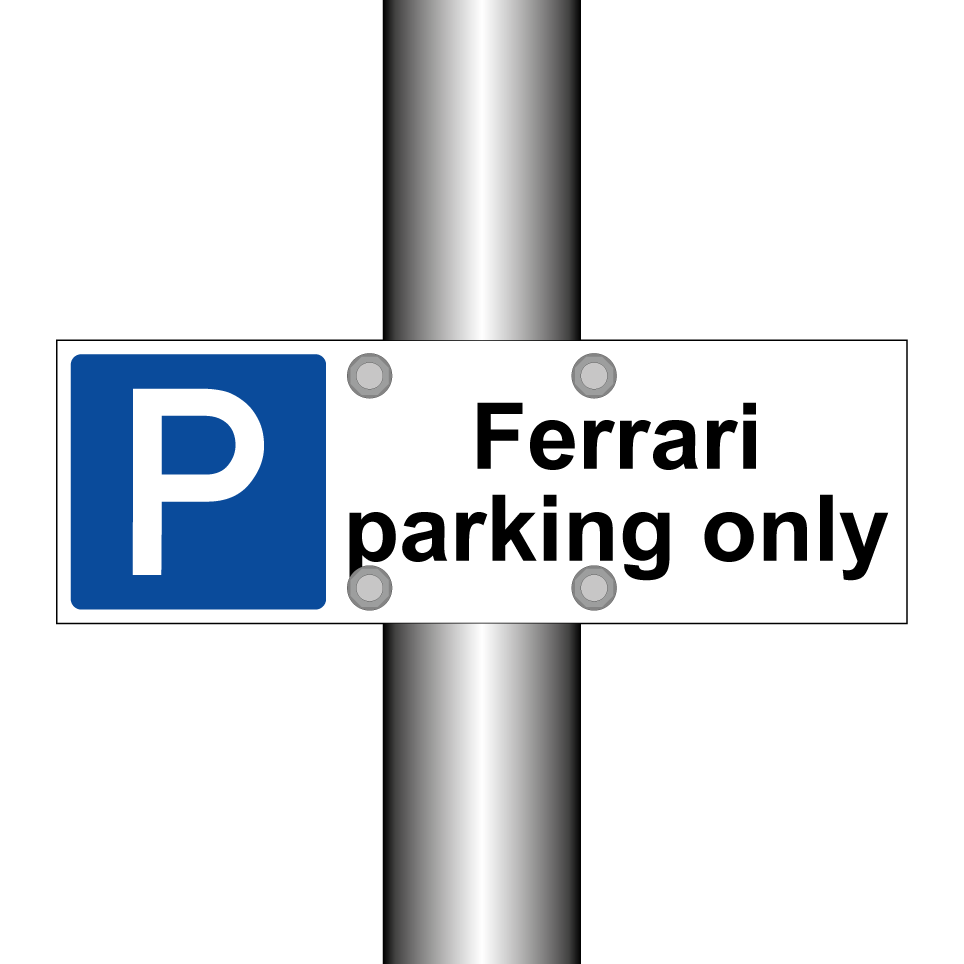 Ferrari parking only