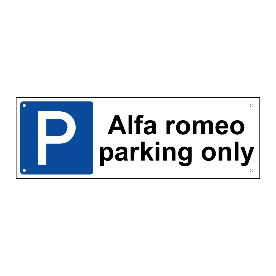 Alfa romeo parking only