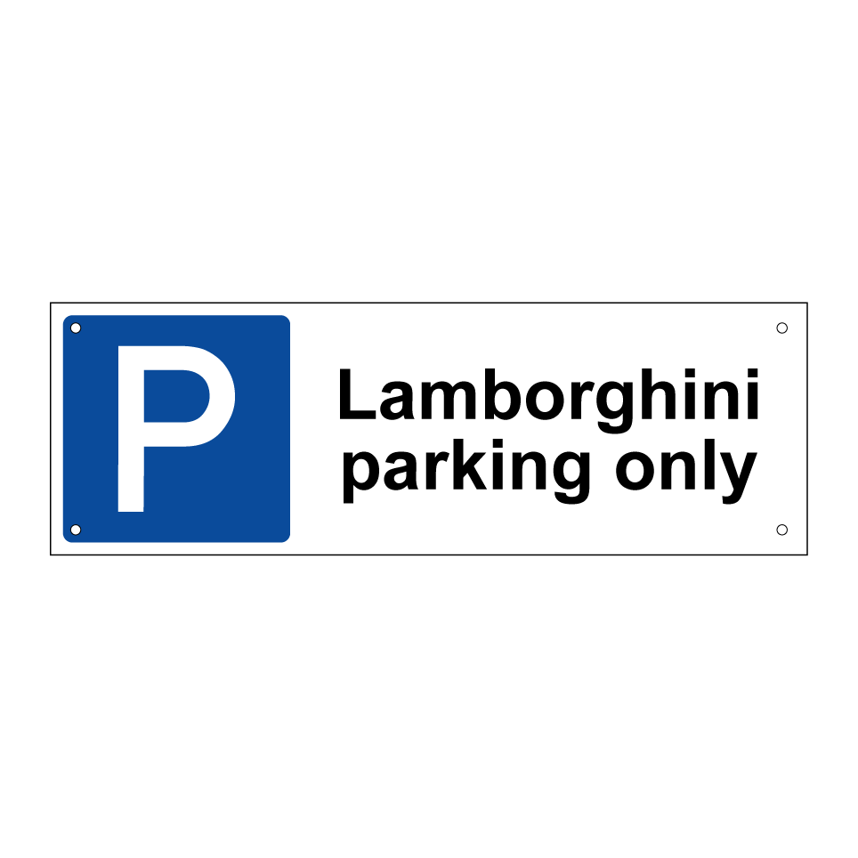 Lamborghini parking only