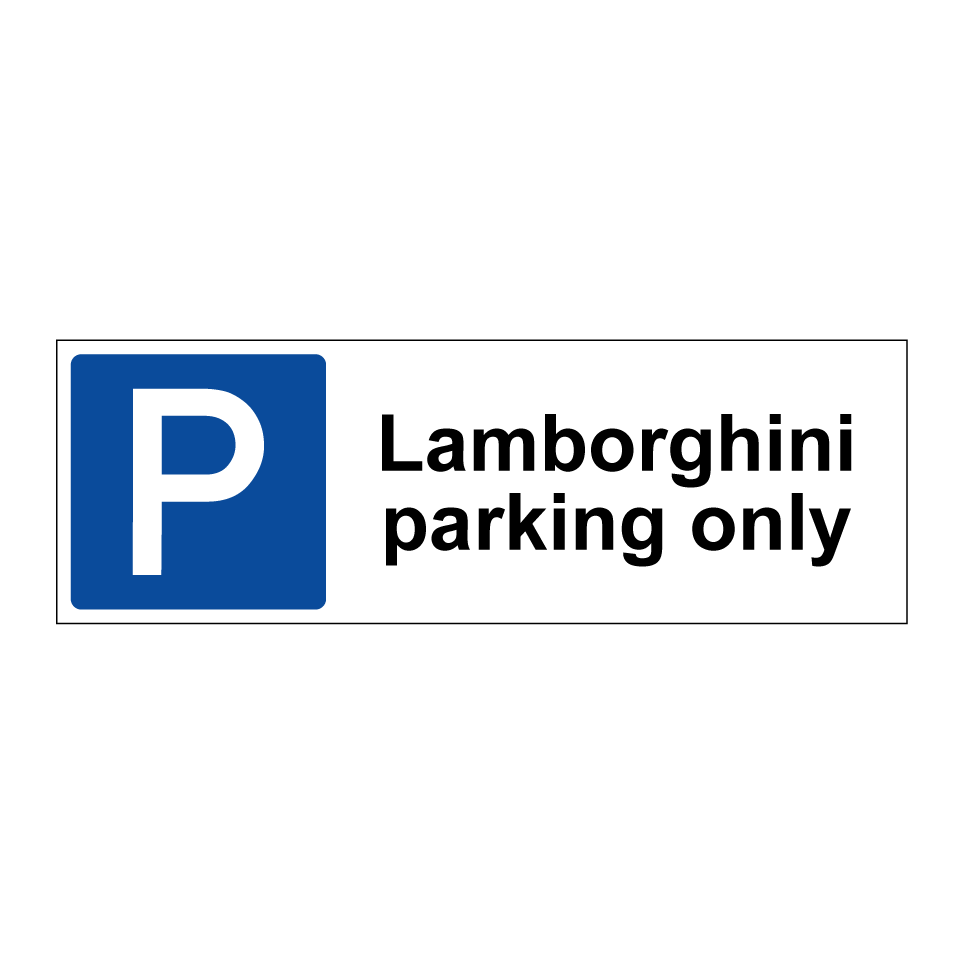 Lamborghini parking only