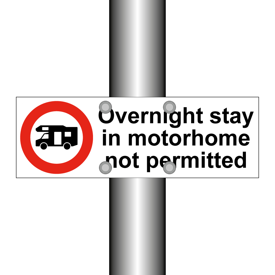 Overnight stay in motorhome not permitted