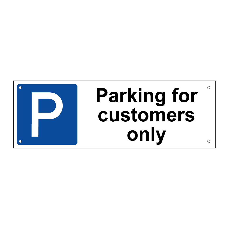 Parking for customers only