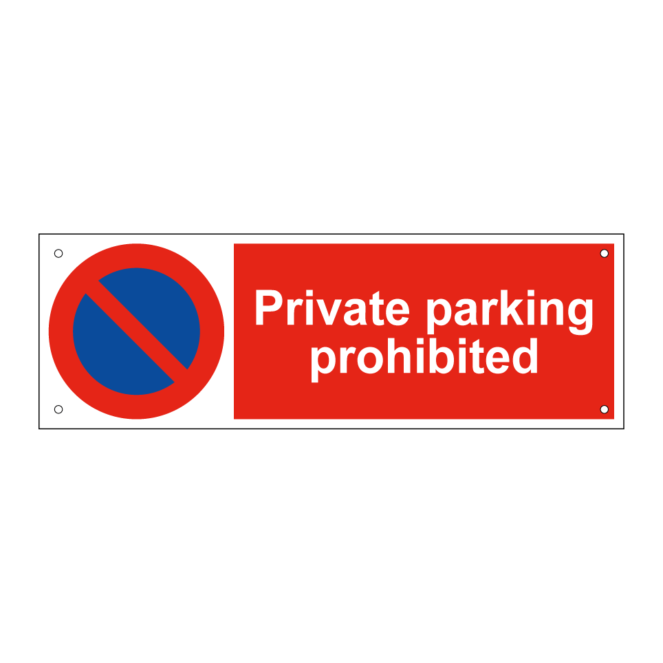 Private parking prohibited