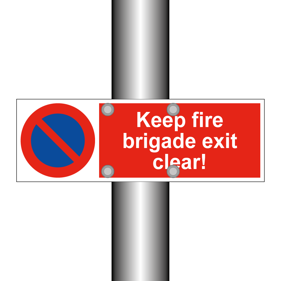 Keep fire brigade exit clear!