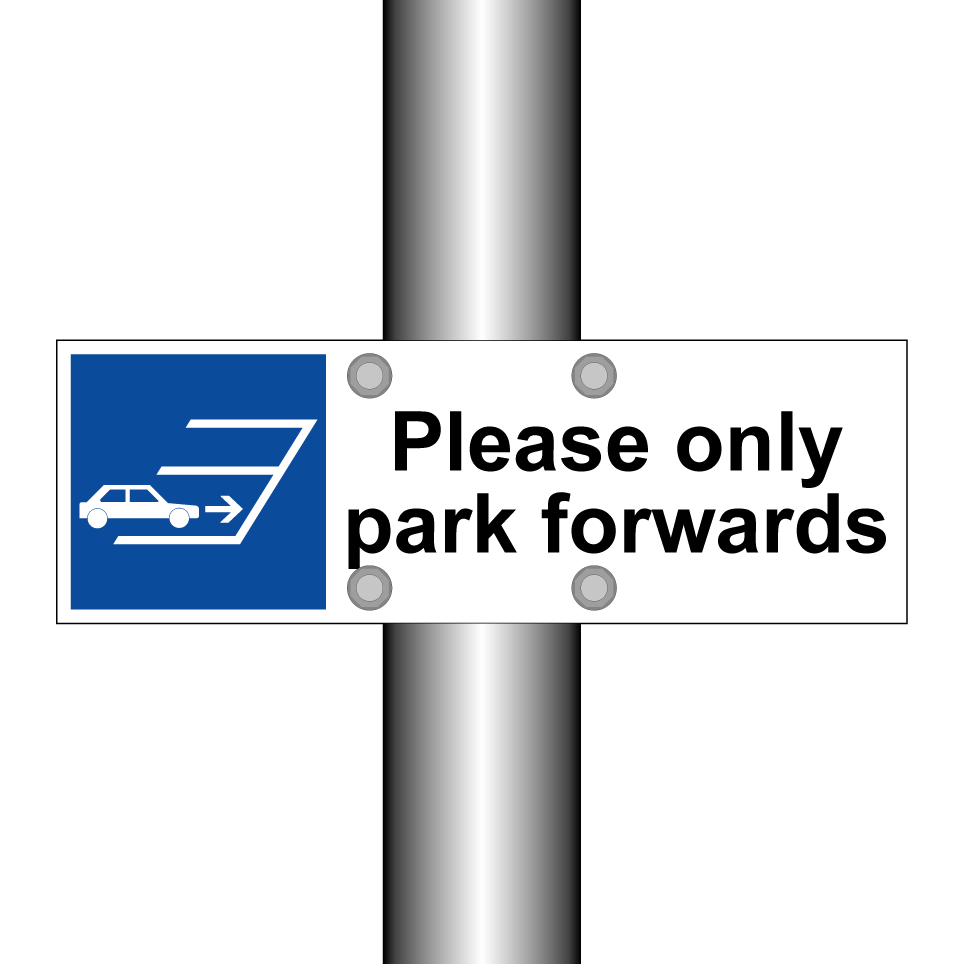 Please only park forwards