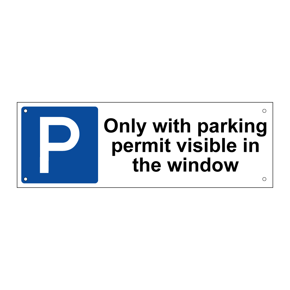 Only with parking permit visible in the window