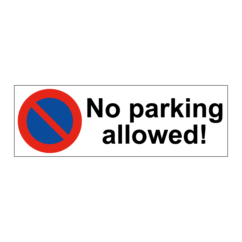 No parking allowed!