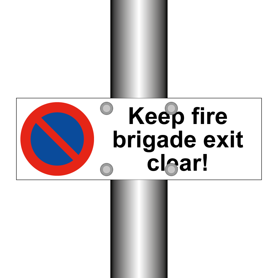 Keep fire brigade exit clear!