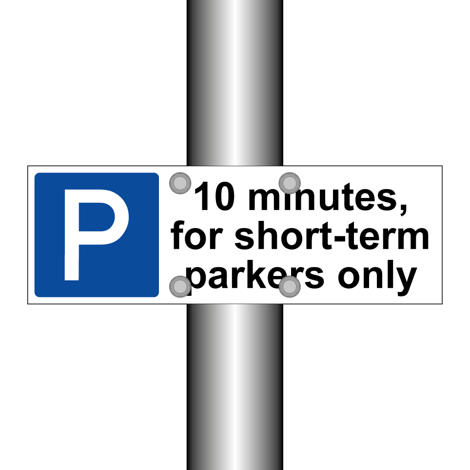 10 minutes, for short-term parkers only