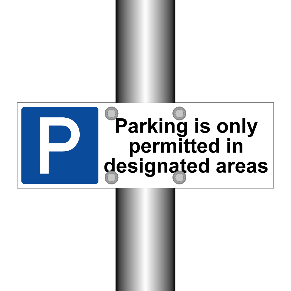 Parking is only permitted in designated areas