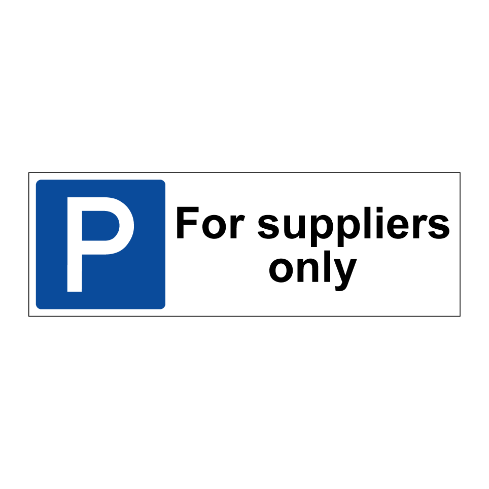For suppliers only