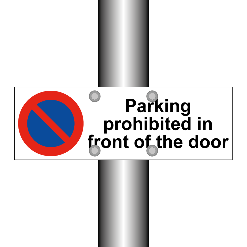 Parking prohibited in front of the door