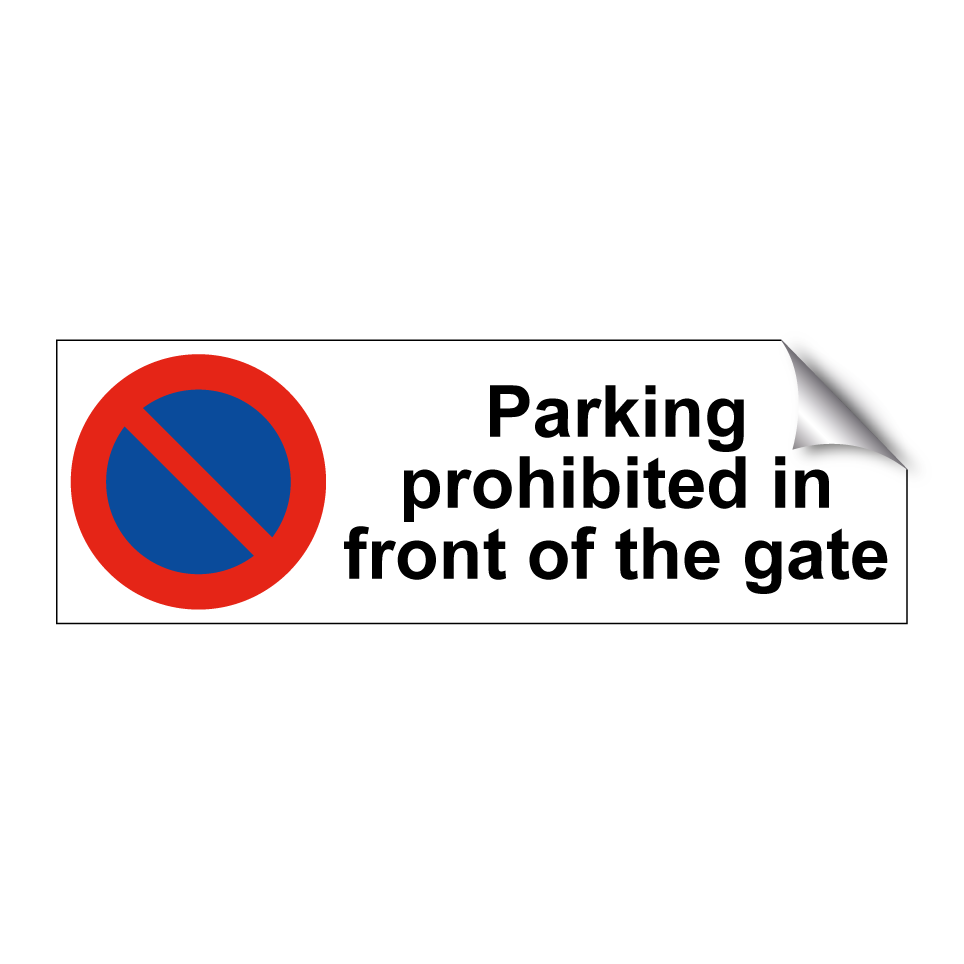 Parking prohibited in front of the gate