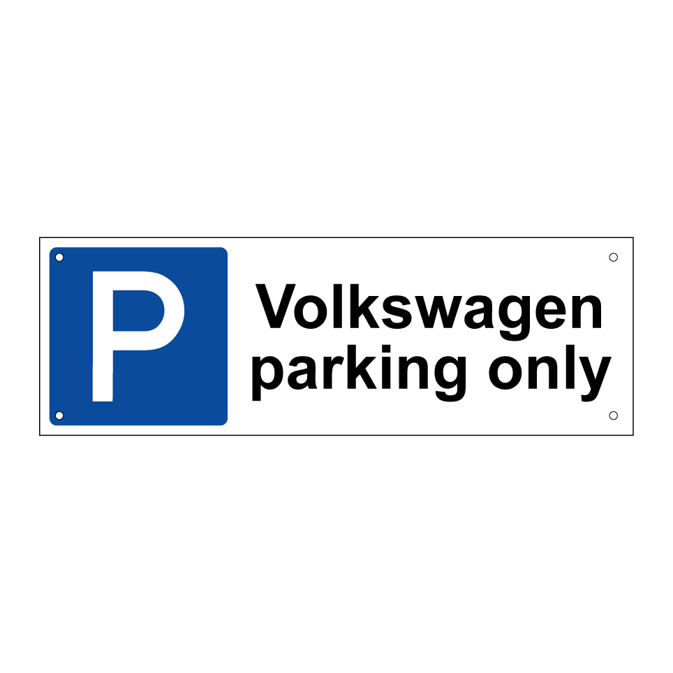 Volkswagen parking only